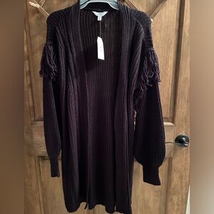 ✨NWT✨ Women’s fringe cardigan- XS